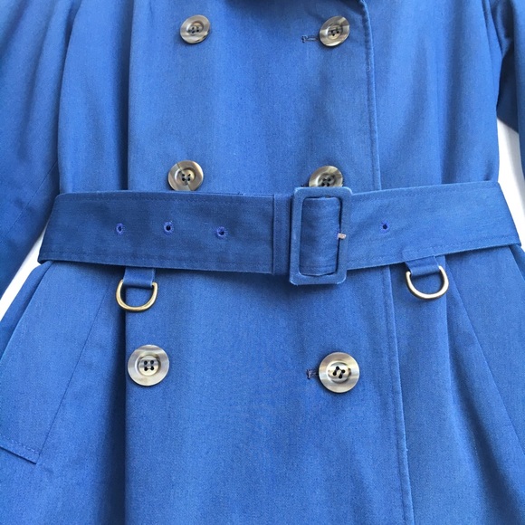 ❣️FINAL SALE❣️AQUASCUTUM navy trench coat M - Picture 6 of 8